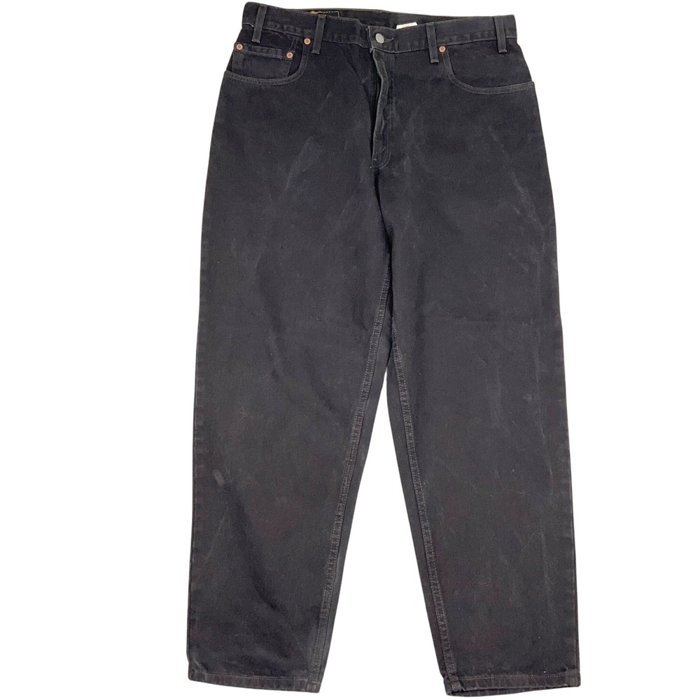 Levis 560 Jeans Mens 36W 30L Black Loose Taper Leg Retro Grunge Heavy Y2K USA